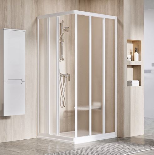 RAVAK SUPERNOVA ASRV3 90 sprchové dvere 90x198 cm, posuvné, biela/sklo grape 15V701R2ZG Obrázek - fotka