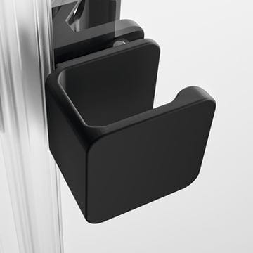 HÜPPE XTENSA PURE WALK-IN sprchové dvere 160x200 cm, posuvné, pravé, black edition/sklo číre XT0207.123.322 Obrázek - fotka