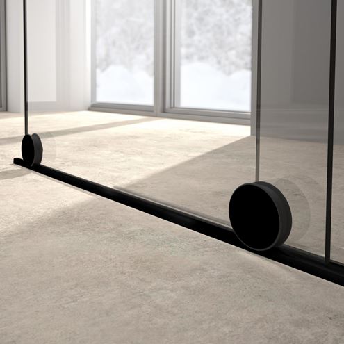HÜPPE XTENSA PURE WALK-IN sprchové dvere 160x200 cm, posuvné, pravé, black edition/sklo číre XT0207.123.322 Obrázek - fotka