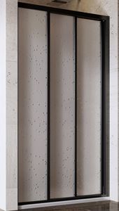 RAVAK SUPERNOVA ASDP3 90 sprchové dvere 90x198 cm, posuvné, čierna/plast pearl