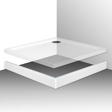 ROTH FLAT KVADRO sprchová vanička 100x100 cm, akrylát, bez nožičiek 8000120 Obrázek - fotka