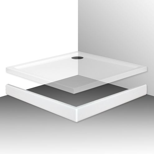 ROTH FLAT KVADRO sprchová vanička 100x100 cm, akrylát, bez nožičiek 8000120 Obrázek - fotka