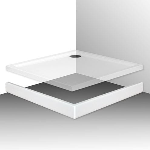 ROTH FLAT KVADRO sprchová vanička 90x90 cm, akrylát, bez nožičiek 8000119 Obrázek - fotka