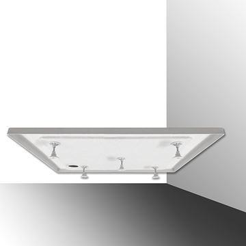 ROTH FLAT ROUND sprchová vanička 100x100 cm, R550, akrylát, bez nožičiek 8000117 Obrázek - fotka