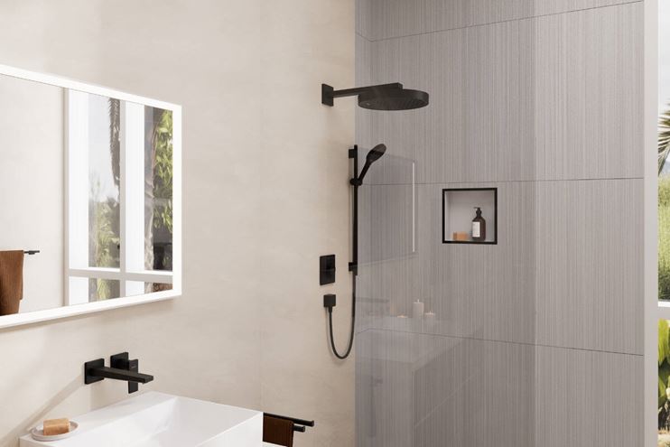 HANSGROHE RAINFINITY 360 1JET horná sprcha pr. 360 mm, matná čierna 26231670 Obrázek - fotka