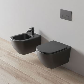 IDEAL STANDARD TESI závesné WC, AquaBlade splachovanie, čierna T0079V3 Obrázek - fotka