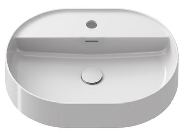 RAVAK CERAMIC SLIM SHELF O umývadlo na dosku 55 cm, s otvorom pre batériu a prepadom