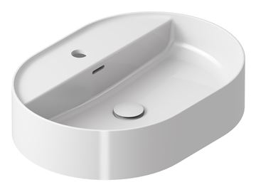 RAVAK CERAMIC SLIM SHELF O umývadlo na dosku 55 cm, s otvorom pre batériu a prepadom XJX01155003 Obrázek - fotka