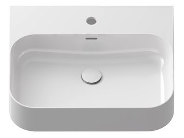 RAVAK CERAMIC SLIM WALL R umývadlo na dosku 55 cm, s otvorom pre batériu a prepadom