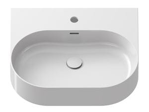 RAVAK CERAMIC SLIM WALL O umývadlo na dosku 55 cm, s otvorom pre batériu a prepadom