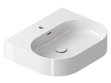 RAVAK CERAMIC SLIM WALL O umývadlo na dosku 55 cm, s otvorom pre batériu a prepadom XJX01155004 Obrázek - fotka
