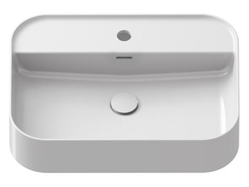 RAVAK CERAMIC SLIM SHELF R umývadlo na dosku 55 cm, s otvorom pre batériu a prepadom