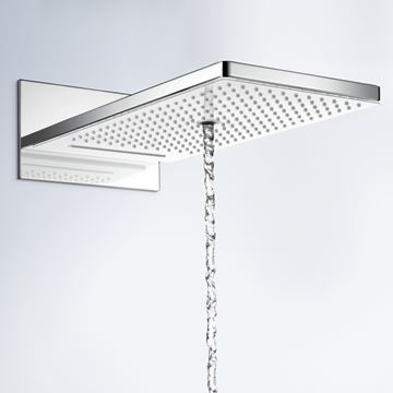HANSGROHE RAINMAKER SELECT 580 3JET horná sprcha 586x258 mm, 3 prúdy, EcoSmart, biela/chróm 24011400 Obrázek - fotka