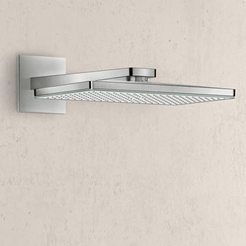 HANSGROHE RAINMAKER SELECT 460 1JET horná sprcha 466x270 mm, s ramenom, EcoSmart, biela/chróm 24013400 Obrázek - fotka