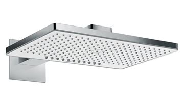 HANSGROHE RAINMAKER SELECT 460 2JET horná sprcha 466x300 mm, 2 prúdy, s ramenom, biela/chróm