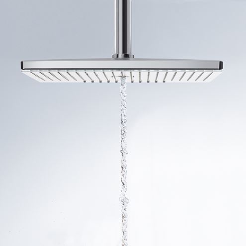 HANSGROHE RAINMAKER SELECT 460 3JET horná sprcha 460x300 mm, 3 prúdy, s ramenom, biela/chróm 24007400 Obrázek - fotka