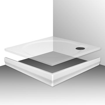ROTH MACAO-M sprchová vanička 80x80 cm, liaty mramor, s nožičkami, s protišmykom 8000062 Obrázek - fotka