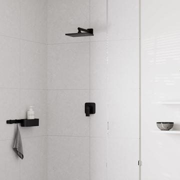 HANSGROHE VERNIS SHAPE 230 1JET horná sprcha 230x170 mm, matná čierna 26281670 Obrázek - fotka