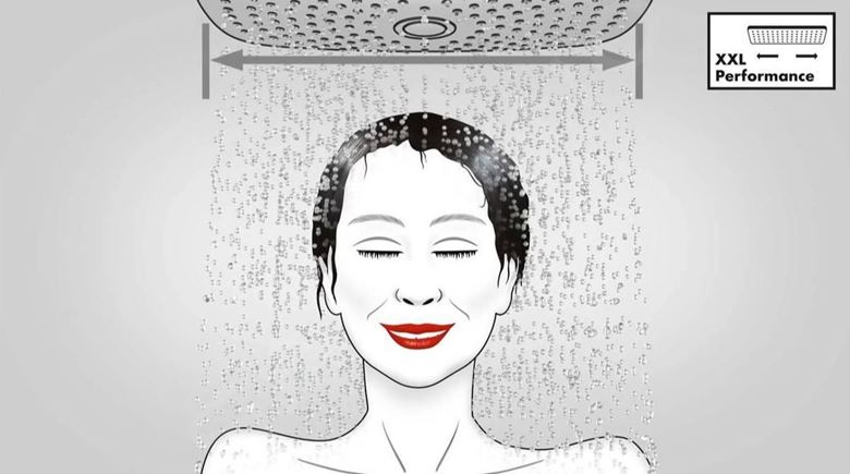 HANSGROHE RAINDANCE E 240 1JET horná sprcha 250x150 mm, s ramenom, chróm 27370000 Obrázek - fotka