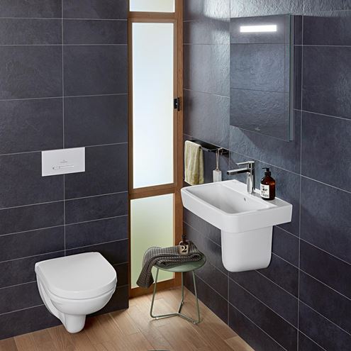 VILLEROY & BOCH O.NOVO umývadlo 60 cm, s otvorom pre batériu a prepadom, alpská biela 4A416001 Obrázek - fotka