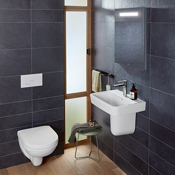 VILLEROY & BOCH O.NOVO umývadlo 60 cm, s otvorom pre batériu a prepadom, alpská biela 4A416001 Obrázek - fotka