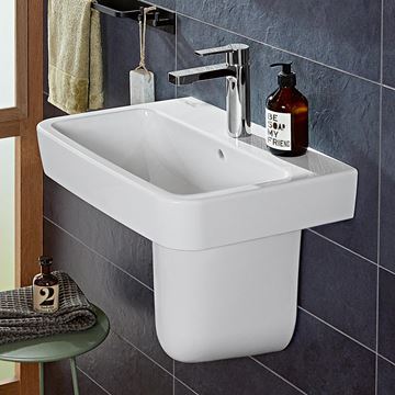 VILLEROY & BOCH O.NOVO umývadlo 60 cm, s otvorom pre batériu a prepadom, alpská biela 4A416001 Obrázek - fotka