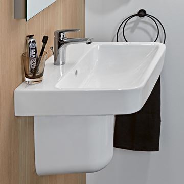 VILLEROY & BOCH O.NOVO umývadlo 60 cm, s otvorom pre batériu a prepadom, alpská biela 4A416001 Obrázek - fotka