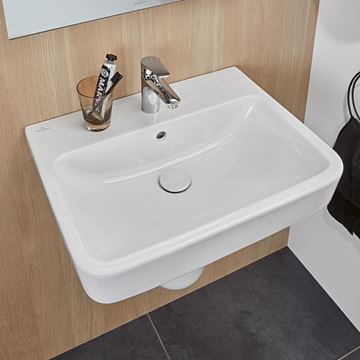 VILLEROY & BOCH O.NOVO umývadlo 60 cm, s otvorom pre batériu a prepadom, alpská biela 4A416001 Obrázek - fotka