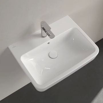 VILLEROY & BOCH O.NOVO umývadlo 60 cm, s otvorom pre batériu a prepadom, alpská biela 4A416001 Obrázek - fotka
