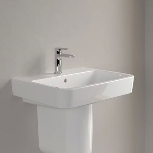 VILLEROY & BOCH O.NOVO umývadlo 60 cm, s otvorom pre batériu a prepadom, alpská biela 4A416001 Obrázek - fotka