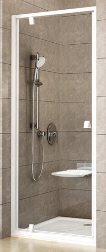 RAVAK PIVOT PDOP1 90 sprchové dvere 90x190 cm, pivotové, biela/biela/sklo transparent 03G70100Z1 Obrázek - Hlavní obrázek