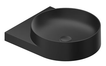 RAVAK YARD 400 umývadlo 40,5 cm, s otvorom pre batériu, bez prepadu, matná čierna XJX0D240002 Obrázek - fotka