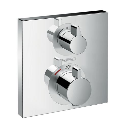 HANSGROHE ECOSTAT SQUARE podomietková termostatická batéria, pre 2 spotrebiče, chróm 15714000 Obrázek - Hlavní obrázek