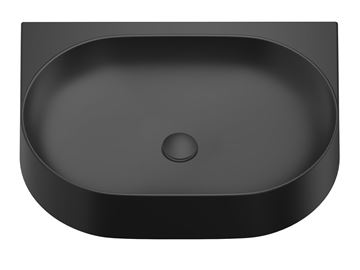 RAVAK YARD 600 umývadlo 60,5 cm, s otvorom pre batériu, bez prepadu, matná čierna XJX0D260002 Obrázek - fotka