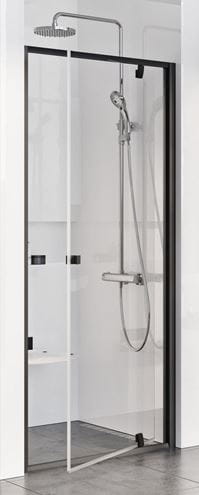 RAVAK PIVOT PDOP1-90 sprchové dvere 90x190 cm, pivotové, black/sklo transparent 03G70300Z1 Obrázek - Hlavní obrázek