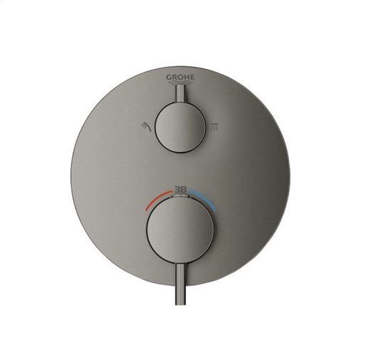 GROHE ATRIO podomietková termostatická batéria, pre 2 spotrebiče, brúsený hard graphite 24135AL3 Obrázek - fotka