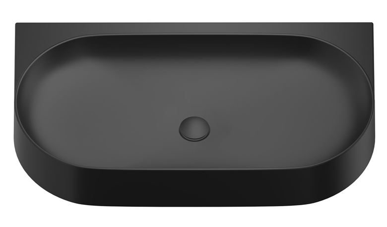 RAVAK YARD 800 umývadlo 80,5 cm, s otvorom pre batériu, bez prepadu, matná čierna XJX0D280002 Obrázek - fotka