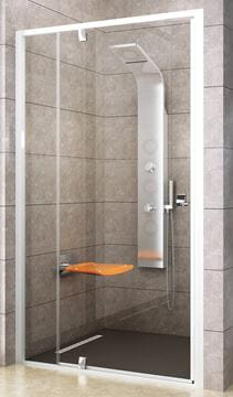 RAVAK PIVOT PDOP2 100 sprchové dvere 100x190 cm, pivotové, biela/chróm/sklo transparent
