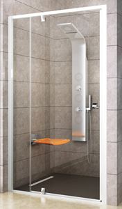 RAVAK PIVOT PDOP2 100 sprchové dvere 100x190 cm, pivotové, biela/chróm/sklo transparent