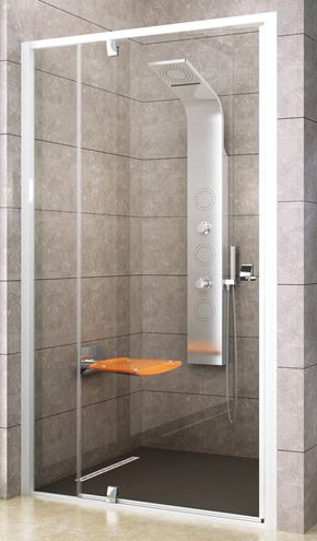 RAVAK PIVOT PDOP2 100 sprchové dvere 100x190 cm, pivotové, biela/chróm/sklo transparent 03GA0100Z1 Obrázek - Hlavní obrázek