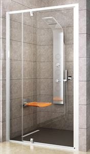 RAVAK PIVOT PDOP2 100 sprchové dvere 100x190 cm, pivotové, biela/chróm/sklo transparent