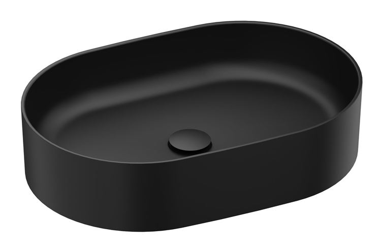 RAVAK CERAMIC 550 SLIM O umývadlo na dosku 55 cm, bez prepadu, matná čierna XJX0D155000 Obrázek - Hlavní obrázek