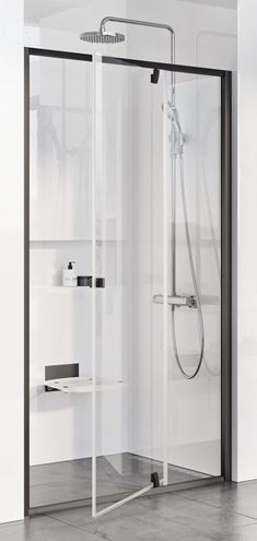 RAVAK PIVOT PDOP2-100 sprchové dvere 100x190 cm, pivotové, black/sklo transparent 03GA0300Z1 Obrázek - Hlavní obrázek