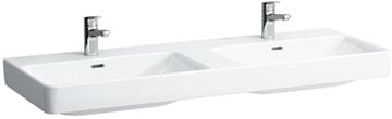 LAUFEN PRO S dvojumývadlo 130 cm, s 2 otvormi pre batérie a prepadom