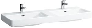 LAUFEN PRO S dvojumývadlo 130 cm, s 2 otvormi pre batérie a prepadom