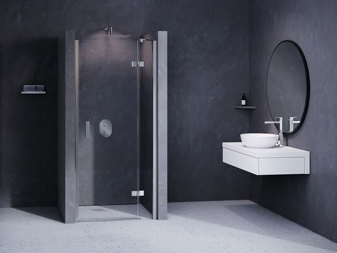 RAVAK SMARTLINE SMSD2 120 B sprchové dvere 120x190 cm, krídlové, pravé, chróm/sklo transparent 0SPGBA00Z1 Obrázek - fotka