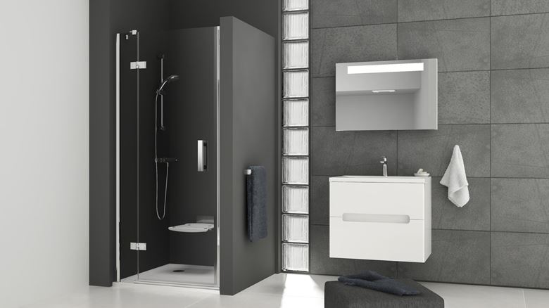 RAVAK SMARTLINE SMSD2 100 A sprchové dvere 100x190 cm, krídlové, ľavé, chróm/sklo transparent 0SLAAA00Z1 Obrázek - fotka