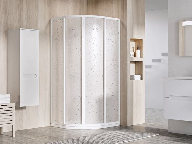 RAVAK SUPERNOVA SKCP4 90 sprchovací kút 80x80 cm, R500, posuvné dvere, biela/plast pearl 3114O10211 Obrázek - fotka