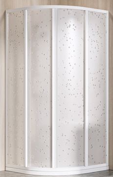 RAVAK SUPERNOVA SKCP4 90 sprchovací kút 80x80 cm, R500, posuvné dvere, biela/plast pearl