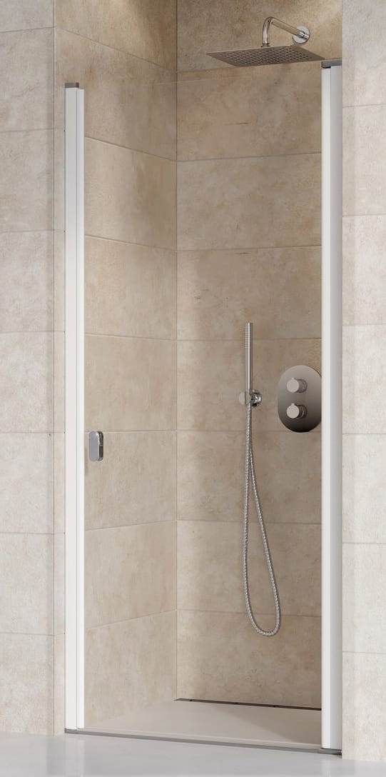 RAVAK CHROME CSD1 90 sprchové dvere 90x195 cm, lietacie, biela/sklo transparent